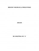 MEDICIÓN Y MEJORA DE LA PRODUCTIVIDAD ANÁLISIS