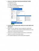 CUÁL ES LA SECUENCIA PARA INICIAR MICROSOFT WORD