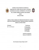 MANUAL PARA EL MANEJO DE DESECHOS SÓLIDOS EN LA UNIDAD EDUCATIVA VIRGEN DE BETANIA, PARROQUIA BIRUACA, MUNICIPIO BIRUACA, ESTADO APURE