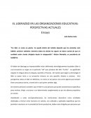 EL LIDERAZGO EN LAS ORGANIZACIONES EDUCATIVAS: PERSPECTIVAS ACTUALES