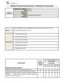 RUBRICA PARA EVALUACIÓN DEL 1° INFORME DE APLICACIÓN Probabilidad y Estadística