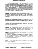 ARRENDAMIENTO DE UNA CASA