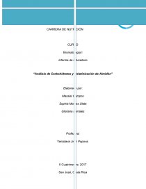 Análisis de Carbohidratos y Gelatinización de Almidón. Página 1