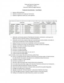 Prueba de Conocimientos – Excel Básico. Página 1