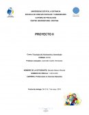 PROYECTO II Curso: Psicología del Adolescente y Aprendizaje