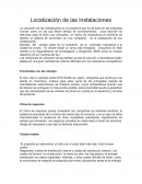 Localización de las Instalaciones