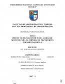 PROYECTO DE DIAGNÓSTICO DE CALIDAD DE SERVICIO PARA LA EMPRESA DE TRANSPORTES TURISMO UBALDO S.A