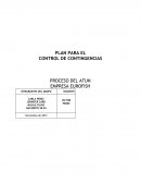 PLAN PARA EL CONTROL DE CONTINGENCIAS
