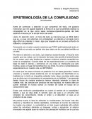 Analisis de EPISTEMOLOGÍA DE LA COMPLEJIDAD DE EDGAR MORIN