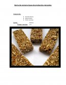 Barra de cereal a base de productos naturales