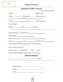 Solicitud de Credito Comercial Persona Fisica.