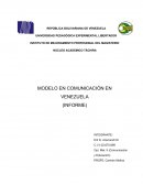 Modelos de comunicacion en venezuela