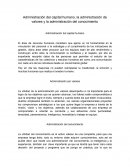 Administración del capital humano. Administración por valores