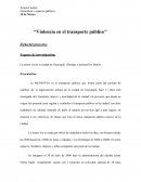 Violencia en el transporte Publico