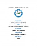 SER HUMANO Y SU CONTEXTO (UNIDAD I)