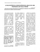 La salvación a la educación del siglo xxi: una propuesta de Paulo Freire