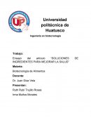 Soluciones de ingredientes para mejorar la salud