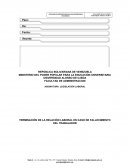 TERMINACIÓN DE LA RELACIÓN LABORAL EN CASO DE FALLECIMIENTO DEL TRABAJADOR
