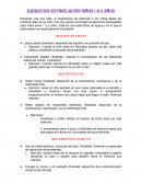 Ejercicios de estimulacion en niños de 1 a 2 años