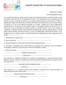 COMITÉ MUNICIPAL DE ADJUDICACIONES
