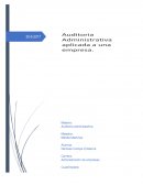 El presente trabajo consiste en una Auditoria Administrativa aplicada a una empresa de película de la localidad