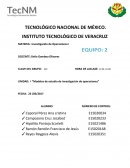MODELO DE ESTUDIO A LA INVESTIGACION DE OPERACIONES 1