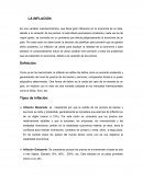 LA INFLACION. Tipos de Inflación