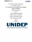 Revisión de los conceptos claves y reflexión sobre los conflictos