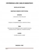 TÉCNICAS DE INTERPRETACIÓN CONSTITUCIONAL USADAS POR EL TRIBUNAL CONSTITUCIONAL