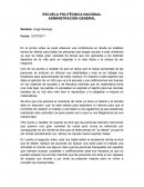 ESCUELA POLITÉCNICA NACIONAL ADMINISTRACIÓN GENERAL