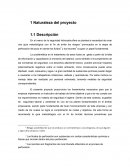 Descripción y fundamentacion de un proyecto