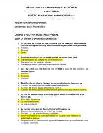 ÁREA DE CIENCIAS ADMINISTRATIVAS Y ECONÓMICAS CUESTIONARIO. Página 1