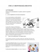 ÉTICA Y DEONTOLOGÍA DOCENTE ACTIVIDADES