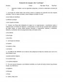 Evaluación de Lenguaje: Libro “Las Brujas”