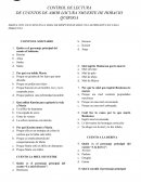 CONTROL DE LECTURA DE CUENTOS DE AMOR LOCURA YMUERTE DE HORACIO QUIROGA