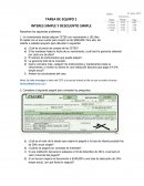 TAREA DE EQUIPO 1 INTERES SIMPLE Y DESCUENTO SIMPLE
