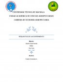 Requisitos de un experimento