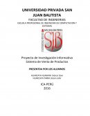 Proyecto de Investigación Informativa Sistema de Venta de Productos