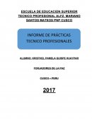 INFORME PARCIAL Y/O FINAL DE PRÁCTICAS TÉCNICO -PROFESIONALES