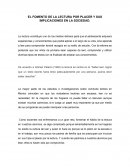 EL FOMENTO DE LA LECTURA POR PLACER Y SUS IMPLICACIONES EN LA SOCIEDAD