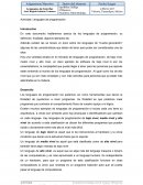 Actividad: Lenguajes de programación.