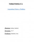 Trabajo Práctico n° 1: Argentina Física y Política