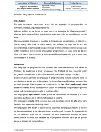 Actividad: Lenguajes de programación.. Página 1