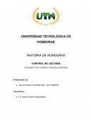 Control de lectura sobre el testamento de Francisco Morazan