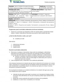 Aspectos generales de un proyecto de inversión. Página 1