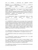 Acta de entrega y recepcion del inmueble ubicado