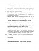 Como es la Organizacion del Departamento de Ventas