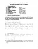 El evaluado se muestra con una conducta muy entusiasta