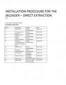 LA NUEVA INSTALLATION PROCEDURE FOR THE JBLOADER – DIRECT EXTRACTION
