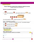 Resolver sustracciones utilizando material concreto